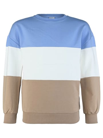 Blue Effect Sweatshirt in Hellblau/ Weiß/ Beige