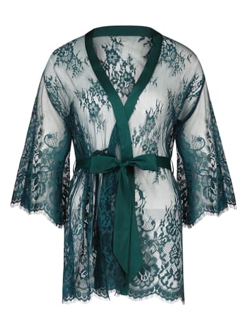 Hunkemöller Kimono in Weiß/ Grün