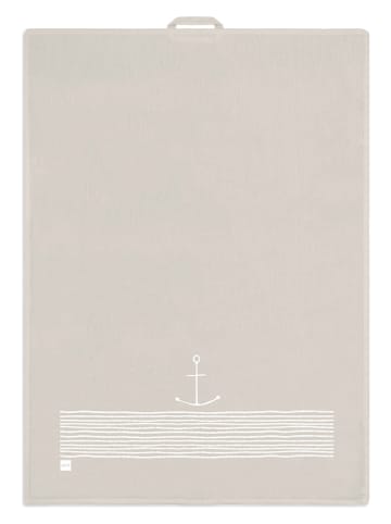 ppd Theedoek "Pure Anchor" taupe/wit - (L)70 x (B)50 cm