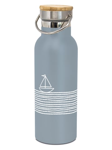 ppd Roestvrijstalen isoleerfles "Pure Sailing" lichtblauw/wit - 500 ml