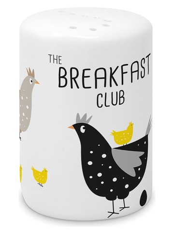 ppd Zoutstrooier "Breakfast Club" wit - (H)7 cm