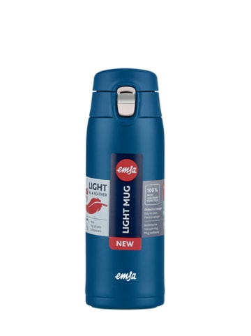 Emsa Trinkflasche "Trave Mug Light" in Blau - 400 ml