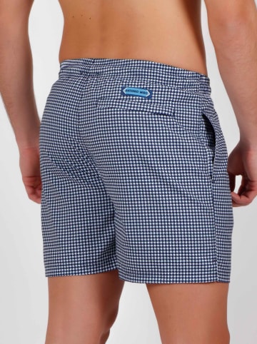 admas Badeshorts in Blau/ Weiß