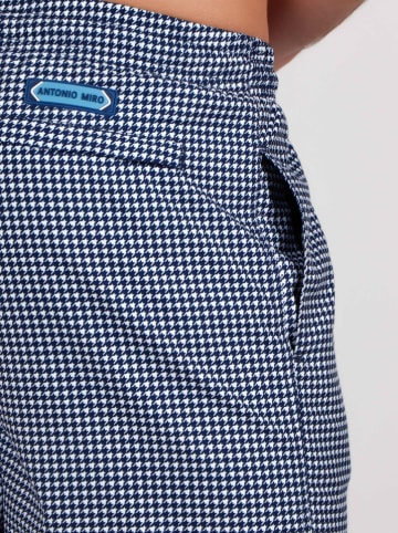 admas Badeshorts in Blau/ Weiß