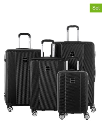 Murano 4-delige hardcase-trolleyset zwart