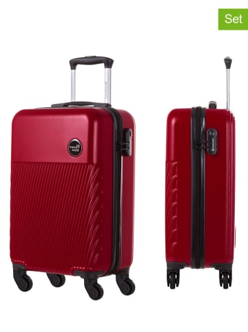 Travel World 2-delige hardcase-trolleyset rood