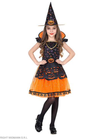 Carnival Party 2-częściowy kostium "Witch" w kolorze czarno-pomarańczowym