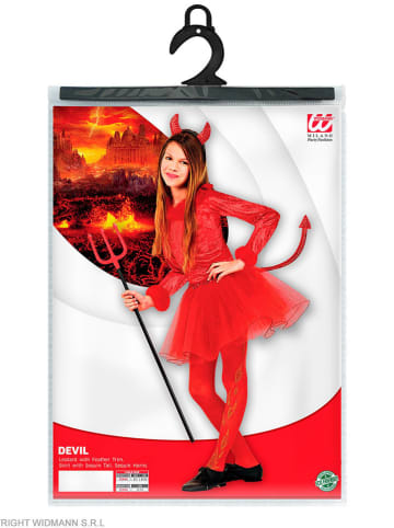 Widmann 3-delig kostuum "Devil" rood