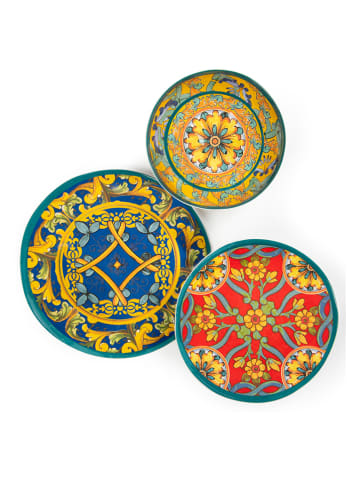 Trendy Kitchen by EXCÉLSA 12-częściowy zestaw talerzy "Etna" ze wzorem