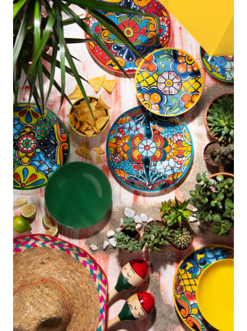 Trendy Kitchen by EXCÉLSA 12-częściowy zestaw talerzy "Acapulco" ze wzorem