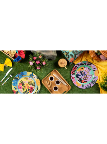 Trendy Kitchen by EXCÉLSA 6er-Set: Platzteller "Fiori Frida" in Bunt - Ø 33 cm
