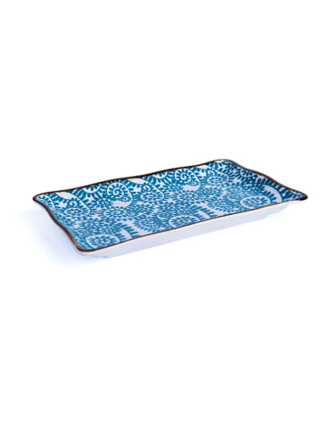 Trendy Kitchen by EXCÉLSA Servierplatte "Oriented" in Hellblau - (L)20 x (B)12 cm