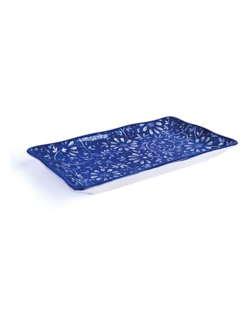 Trendy Kitchen by EXCÉLSA Servierplatte "Oriented" in Blau - (L)20 x (B)12 cm