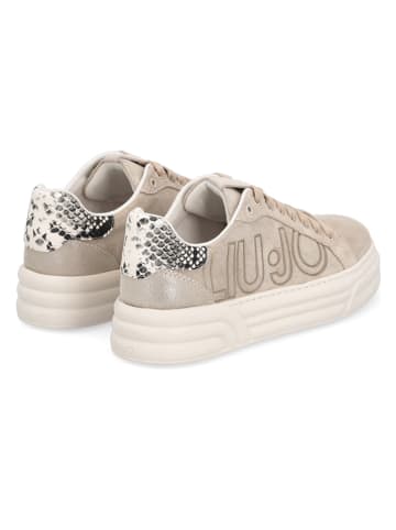 Liu Jo Leder-Sneakers in Beige