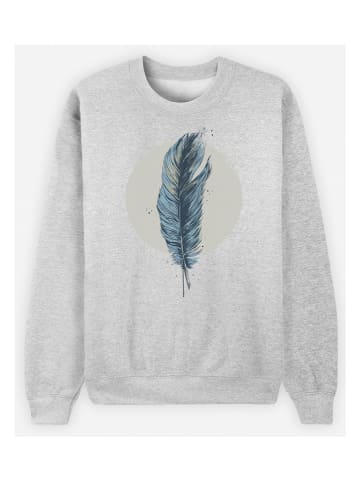 WOOOP Sweatshirt "Feather in a Circle" grijs