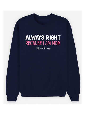 WOOOP Sweatshirt "Always Right Mom" in Dunkelblau