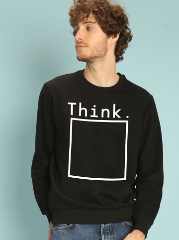 WOOOP Sweatshirt "Think" in Schwarz