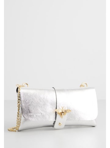 Christian Laurier Leren schoudertas "Ivy" zilverkleurig - (B)23 x (H)12,5 x (D)2 cm