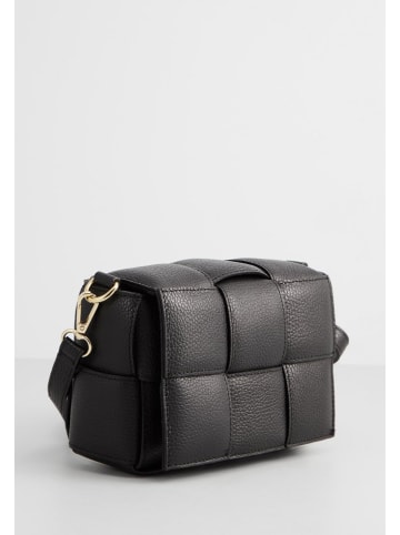 Christian Laurier Leder-Schultertasche "Leau" in Schwarz - (B)20 x (H)15 x (T)7 cm