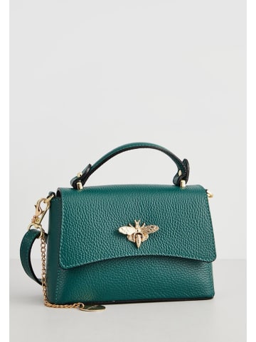 Christian Laurier Leder-Henkeltasche "Mathilde" in Petrol - (B)19 x (H)13 x (T)7 cm