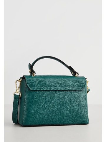 Christian Laurier Leder-Henkeltasche "Mathilde" in Petrol - (B)19 x (H)13 x (T)7 cm