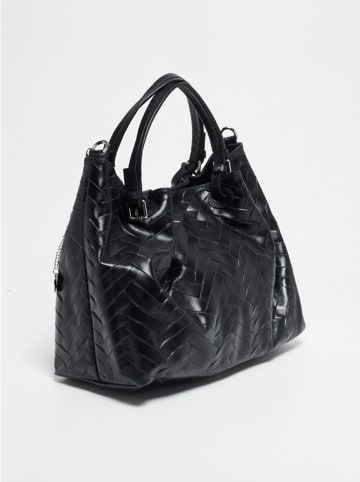 Christian Laurier Skórzana torebka "Lina" w kolorze czarnym - 39 x 32 x 19 cm