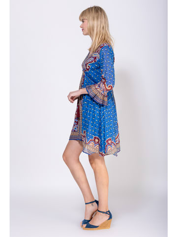 Peace & Love Kleid in Blau