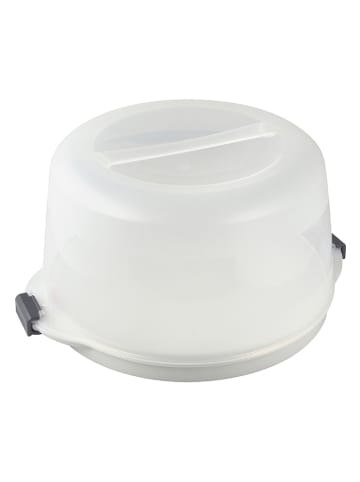 Dr. Oetker Kuchen-Transportbox "Bake & Go" in Weiß - (H)38,5 x Ø 19 cm