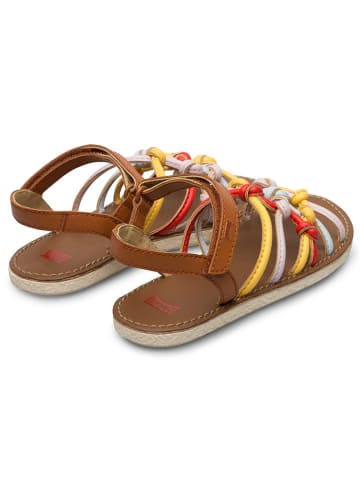 Camper Sandalen "TWS" in Hellbraun/ Bunt