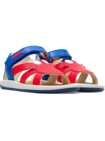 Camper Leder-Sandalen "TWS" in Blau/ Rot