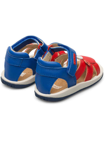 Camper Leder-Sandalen "TWS" in Blau/ Rot