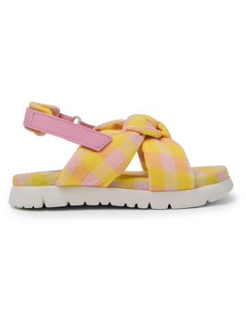 Camper Sandalen "Oruga" in Gelb/ Rosa