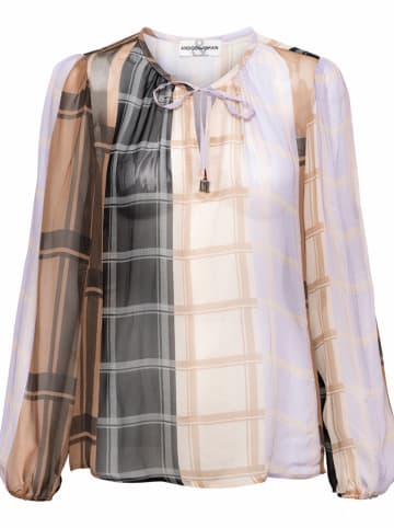 &Co Woman Bluse in Flieder/ Braun