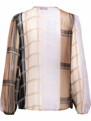 &Co Woman Blouse crème/lichtbruin/zwart