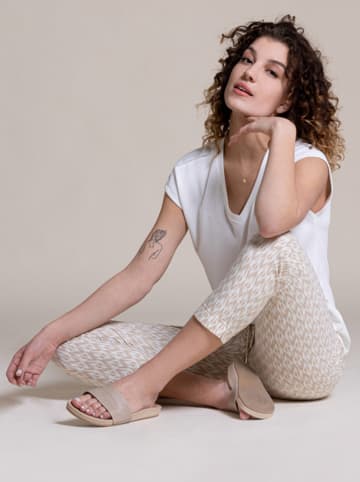 &Co Woman Broek beige/wit
