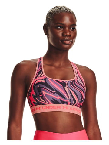 Under Armour Sportbeha "Crossback" roze/meerkleurig - medium