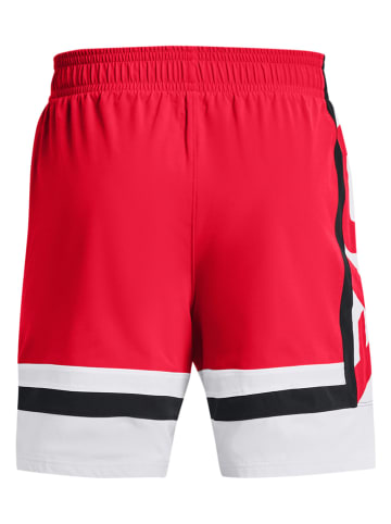Under Armour Szorty "Baseline" w kolorze czerwono-białym do koszykówki