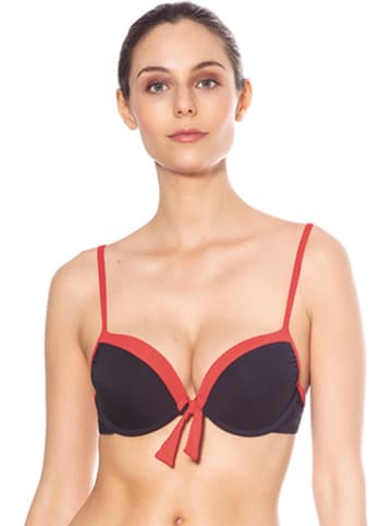 Cocöa Biustonosz bikini w kolorze czarno-czerwonym