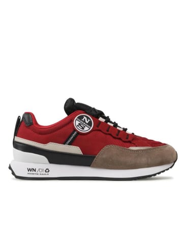 North Sails Sneakers rood/lichtbruin