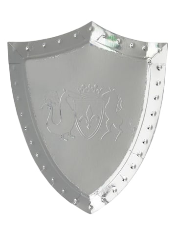 Meri Meri 8er-Set: Teller "Shield" in Silber