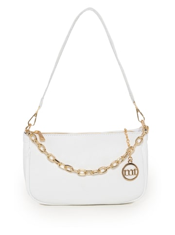 Mia Tomazzi Leren schoudertas wit - (B)29 x (H)17 x (D)6 cm