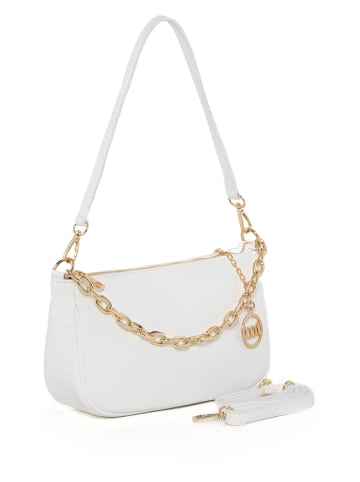 Mia Tomazzi Leren schoudertas wit - (B)29 x (H)17 x (D)6 cm