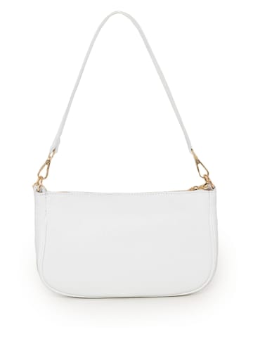 Mia Tomazzi Skórzana torebka w kolorze białym - 29 x 17 x 6 cm