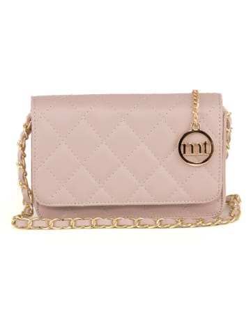 Mia Tomazzi Leder-Umhängetasche "Ailanti" in Beige - (B)19 x (H)14 x (T)4 cm