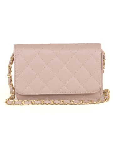 Mia Tomazzi Leder-Umhängetasche "Ailanti" in Beige - (B)19 x (H)14 x (T)4 cm