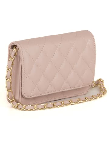 Mia Tomazzi Leder-Umhängetasche "Ailanti" in Beige - (B)19 x (H)14 x (T)4 cm