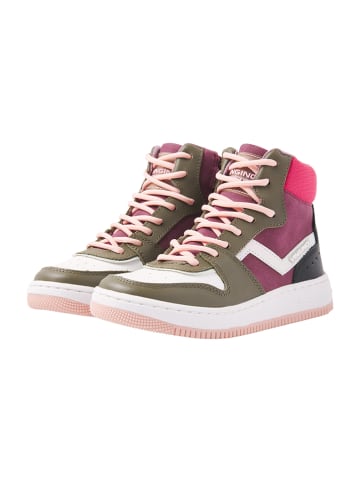 Vingino Skórzane sneakersy w kolorze brązowo-różowym