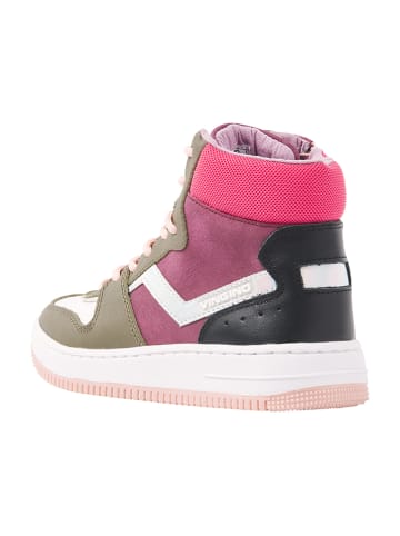 Vingino Leren sneakers bruin/roze