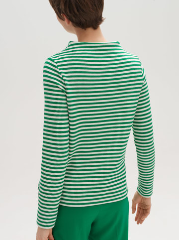 OPUS Koszulka "Gemusa" w kolorze zielono-białym