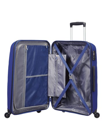 American Tourister Hardcase-trolley "Spinner M" donkerblauw - (B)46 x (H)66 x (D)25,5 cm